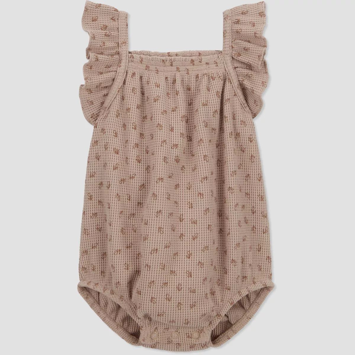 Carter's Just One You® Baby Girls' Ditsy Floral Ruffle Bubble Romper - Brown | Target
