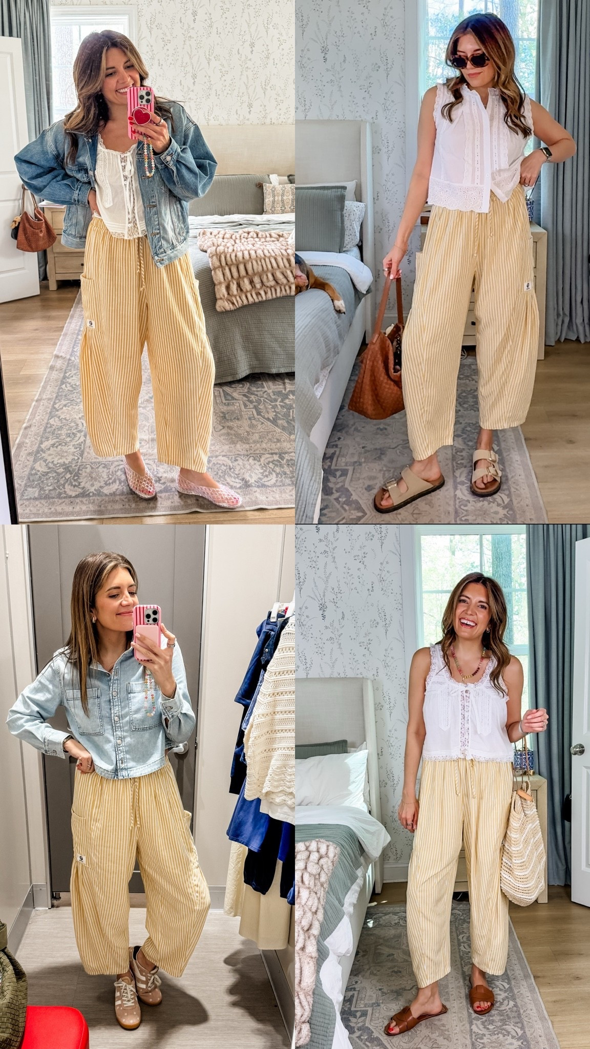 My favorite linen striped pants!! They come in so many color options! I’m 5’7” and a typical 4. In a small.

#LTKOver40 #LTKTall