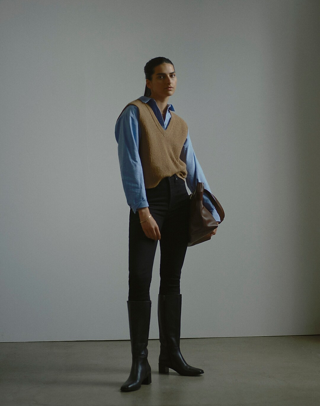 The Fineloft Shrunken Sweater Vest | Madewell