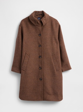 Wool-Blend Houndstooth Car Coat | Gap (CA)