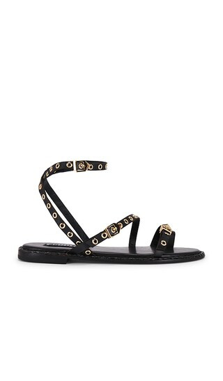 Annete Flat Sandal in Black | Revolve Clothing (Global)