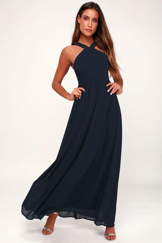 Air of Romance Navy Blue Maxi Dress | Lulus (US)