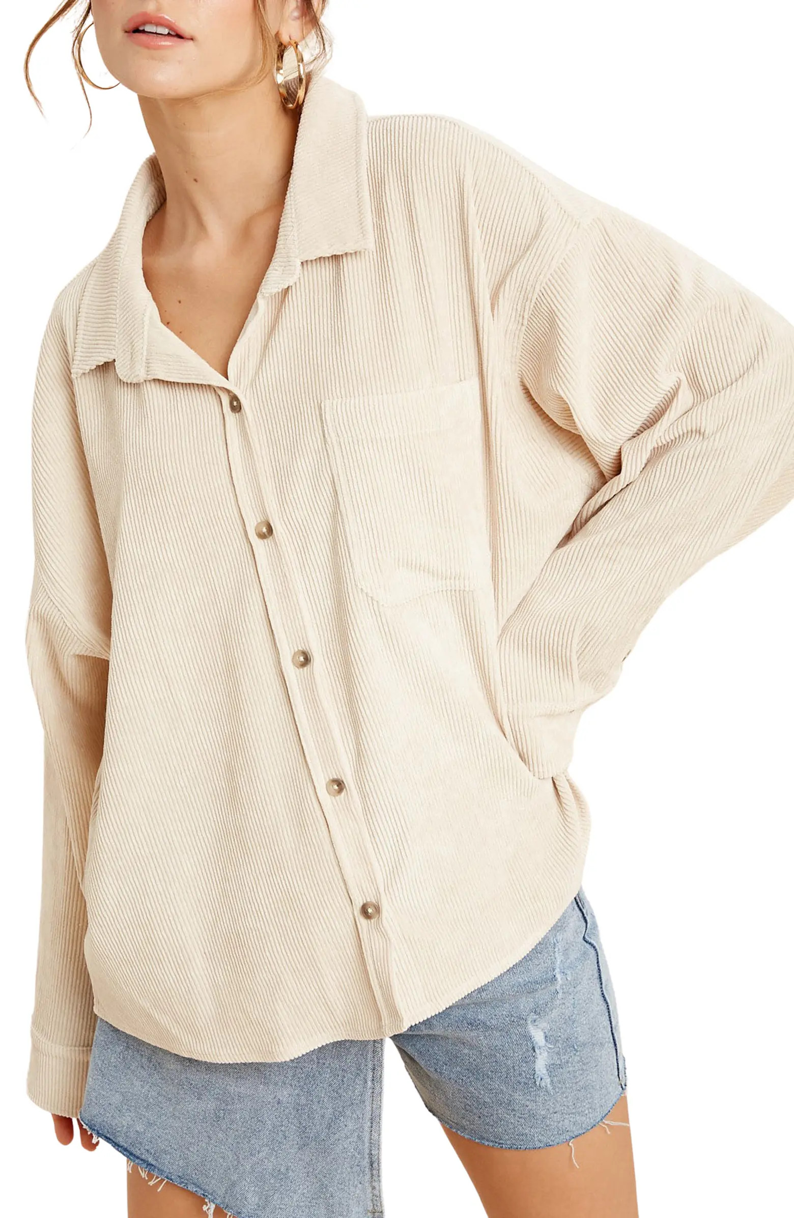 Oversize Corduroy Shacket | Nordstrom Rack
