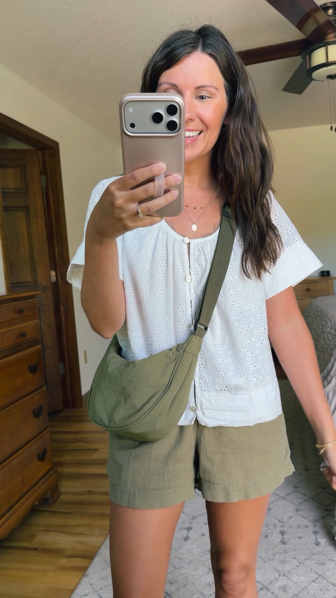 xxs in my shorts (I size down because linen stretches a bit with wear) and my top is size small but unavailable, so linking similar. My teva sandals are size 6. My bag is older so linking similar as well

#LTKPetite #LTKvlog #LTKdayinmylife