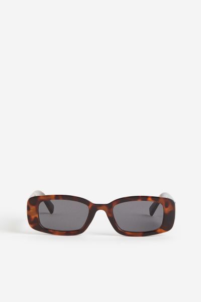 Rectangular sunglasses - Brown/Tortoiseshell-patterned
 - Ladies | H&M GB | H&M (UK, MY, IN, SG, PH, TW, HK)