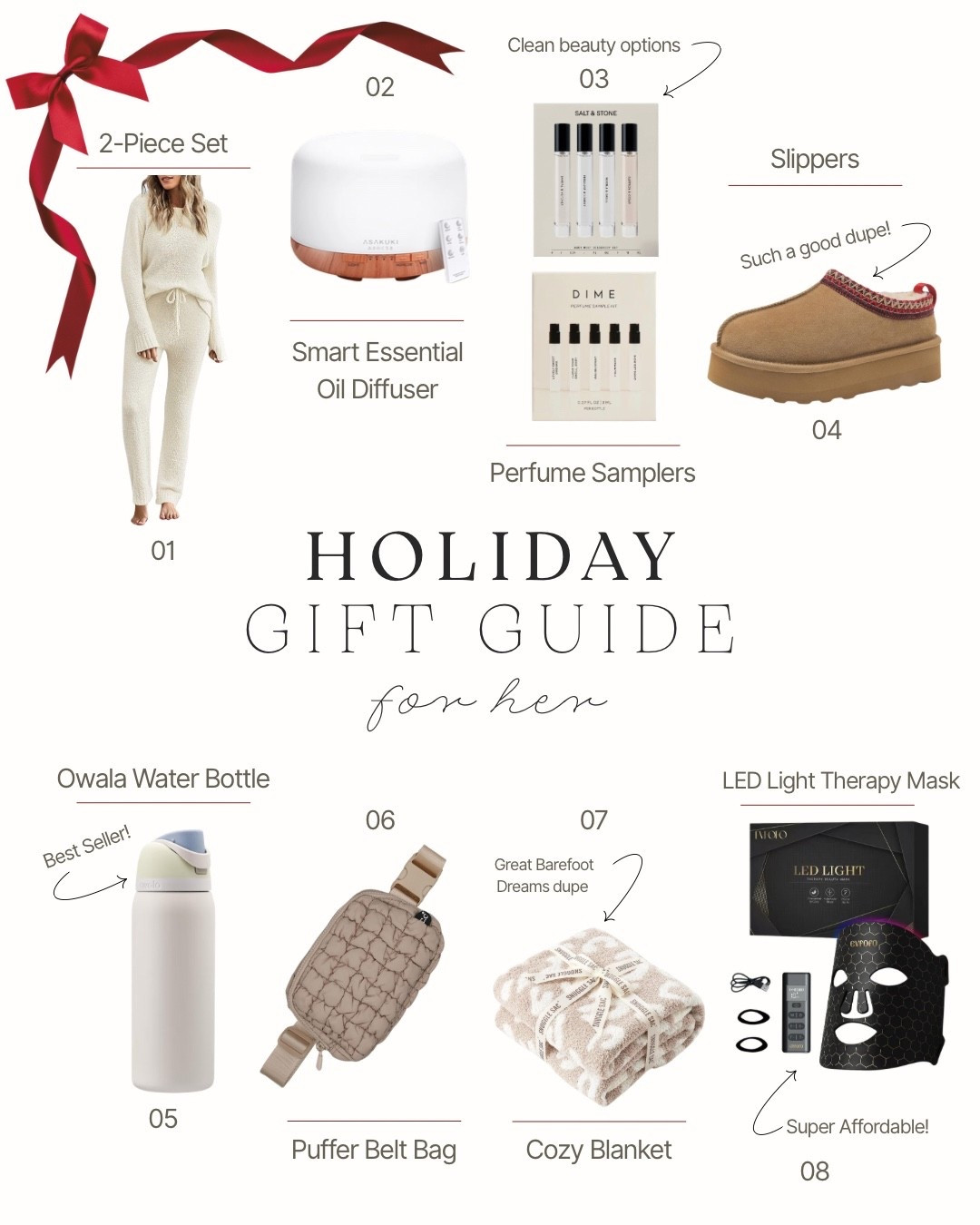 A cozy little gift guide for the women in our lives who make everything feel a bit more magical. I gathered my favorite thoughtful, comforting, and heart-warming gift ideas — the kind that feel personal and truly special. From soft pieces that bring comfort at home to little luxuries that encourage rest and slow moments, these are gifts she can cherish well beyond the holidays.

#LTKHoliday #LTKselfcare #LTKGiftGuide