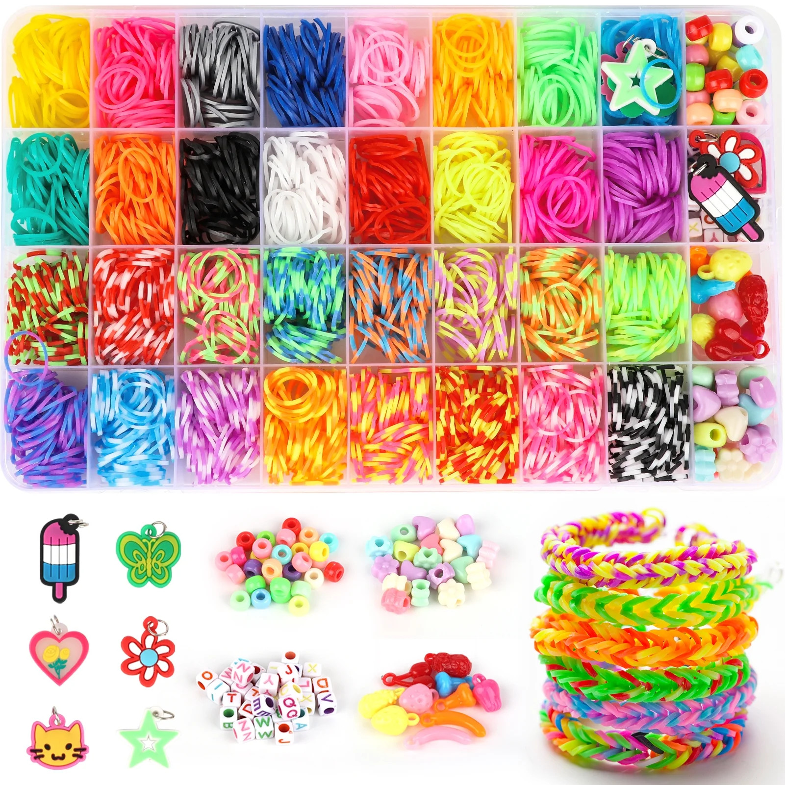 CandWuom Rubber Band Bracelet Making Kit, Loom Rubber Band for Bracelet Making for Girls 8-12 Gif... | Walmart (US)