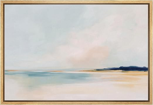wall26 Framed Canvas Print Wall Art Soft Pastel Coastal Illustrations Modern Art Rustic Dramatic ... | Amazon (US)