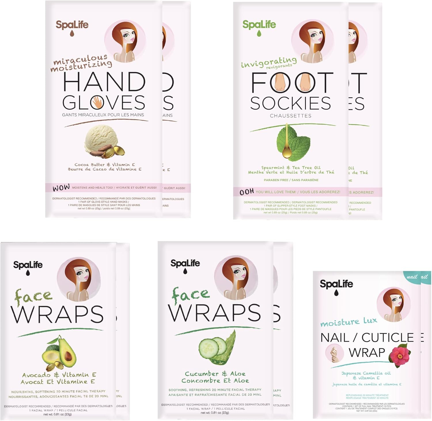 Pink Hand, Foot, Nail, & Face 10 Piece Spa Set | Amazon (US)