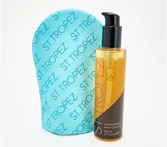 St. Tropez Self-Tanning Luxe Body Serum & Mitt - QVC.com | QVC