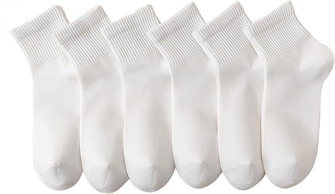 Womens Mini Crew Ankle Socks Pure Cotton Athletic Casual Socks for Women | Amazon (US)