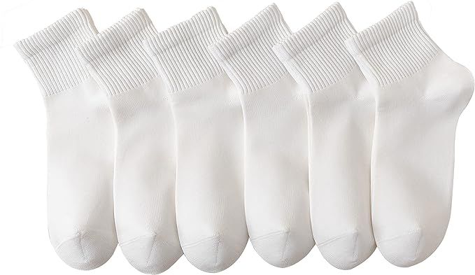 MAGIARTE Womens Mini Crew Ankle Socks Pure Cotton Athletic Casual Socks for Women | Amazon (US)