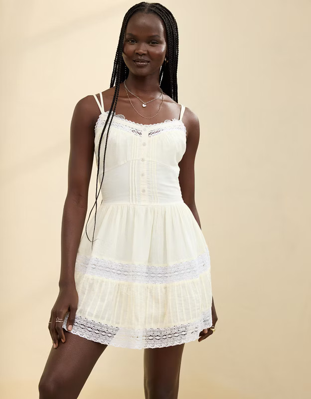 Aerie Button Up Mini Dress | Aerie