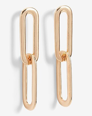 Interlocking Paperclip Earrings | Express