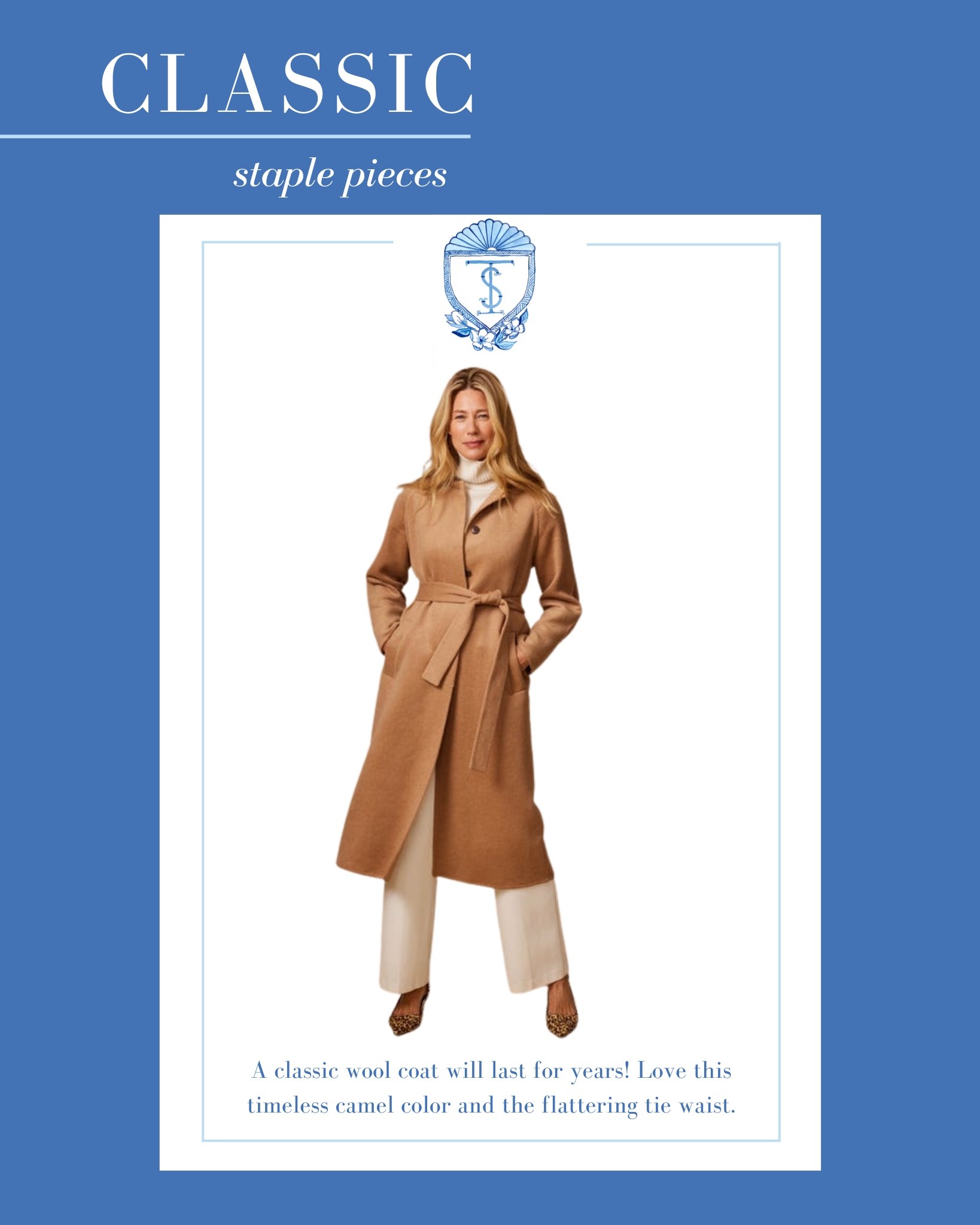 A classic J. McLaughlin fall wool coat that will last for years to come! Camel colored coat with a flattering tie waist. Classic style, timeless, chic, women’s fall coat, winter coats, fall jacket, neutral coat, fall fashion, preppy style #fallfashion #wintercoat #fallcoat #classicstyle #preppystyle 

#LTKstyletip #LTKSeasonal