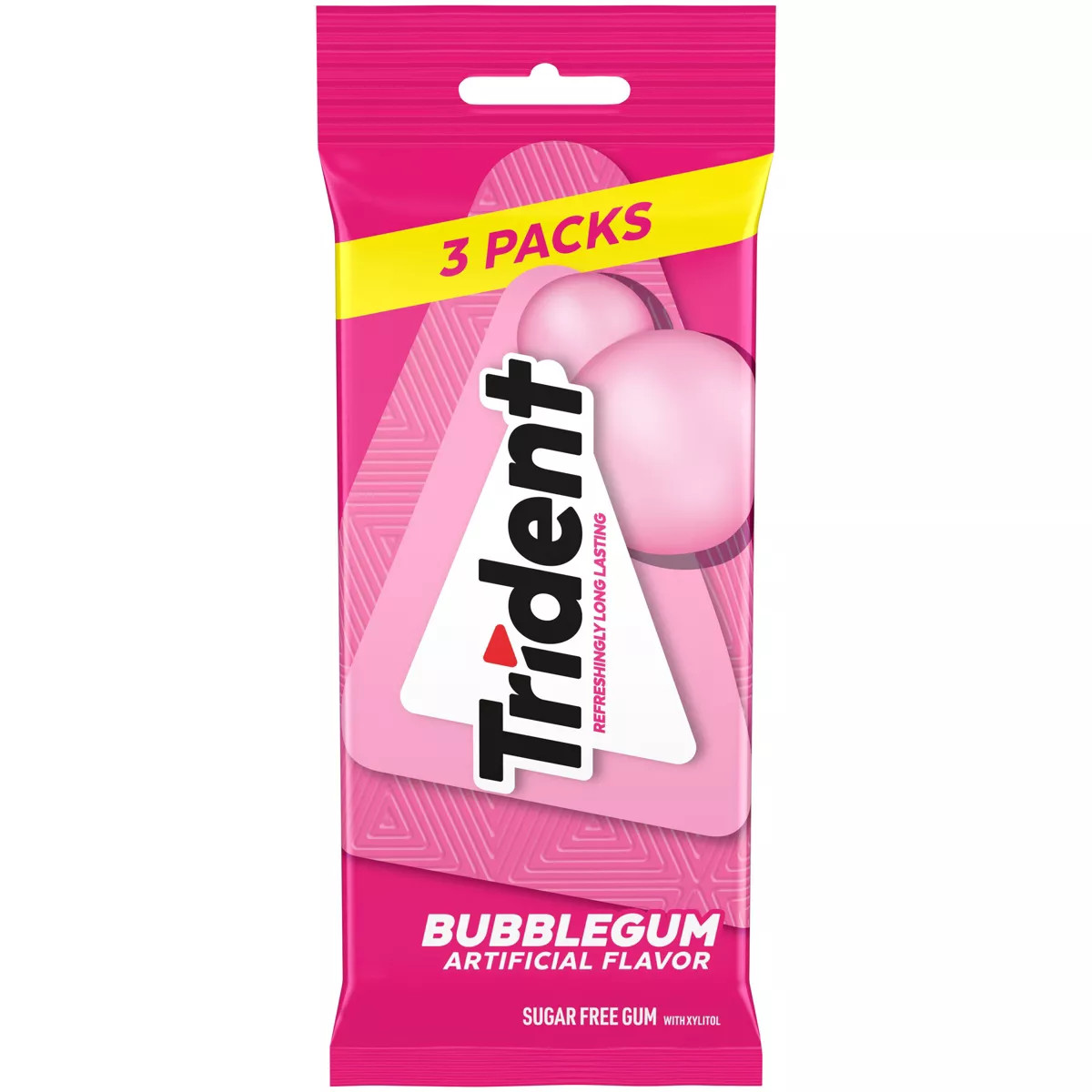 Trident Bubblegum Sugar Free Gum - 3ct/2.86oz | Target