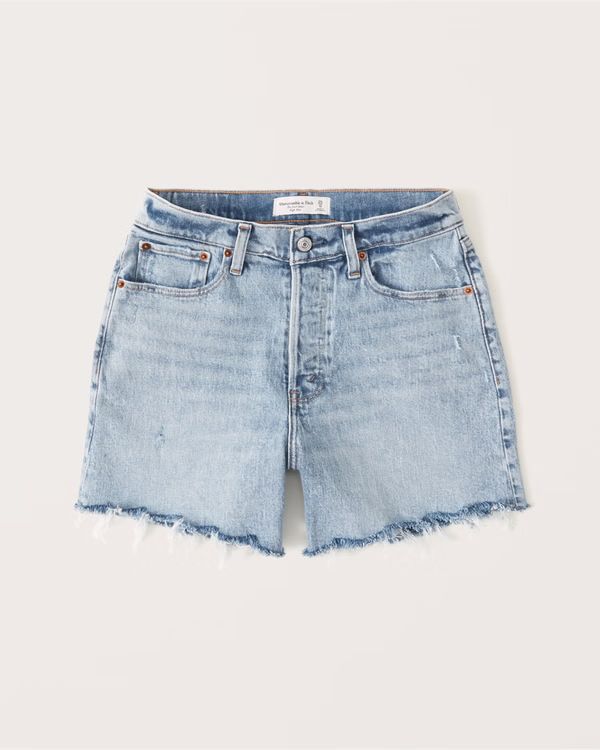 Curve Love High Rise Dad Shorts | Abercrombie & Fitch (US)