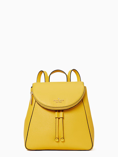 Kate Spade Leila Medium Flap Backpack, Sunflower Field | Kate Spade Outlet