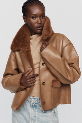 Maeve Reversible Faux-Shearling Jacket | Anthropologie (US)