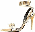 Kluolandi Women's Strappy Stiletto Heels with Crystal Lace Up Gladiator Sexy Open Toe High Heeled... | Amazon (US)