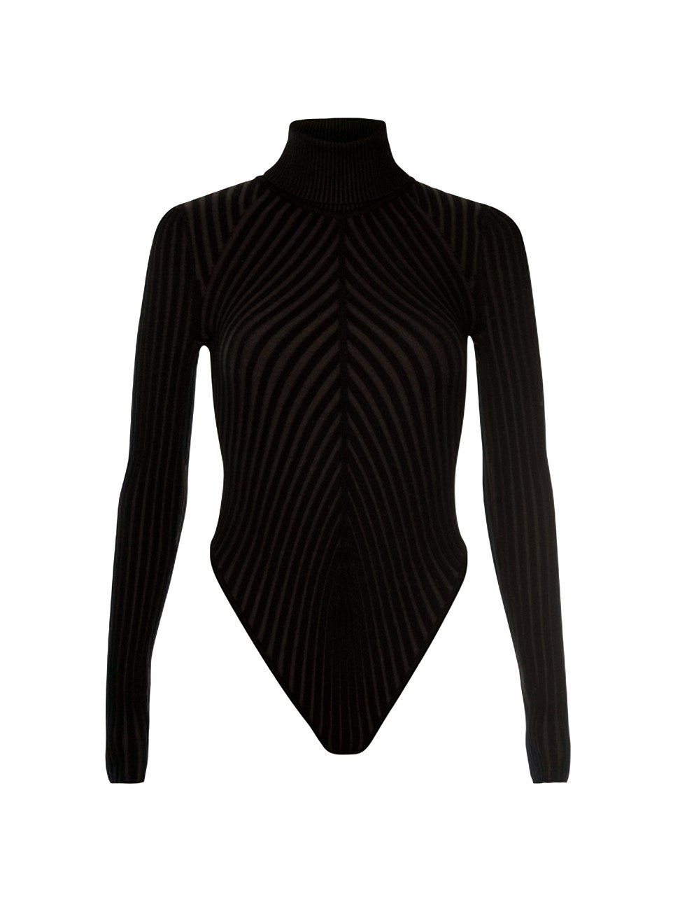 Women's Rib-Knit Mock Turtleneck Bodysuit - Black - Size XXXXL | Saks Fifth Avenue