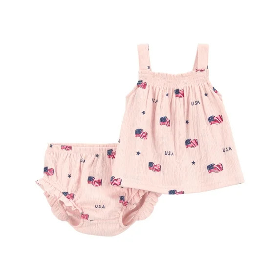 Hero image 0 of Carter's Child of Mine Baby Girl  Patriotic Outfit Set, 2-Piece, Sizes Preemie-12... | Walmart (US)