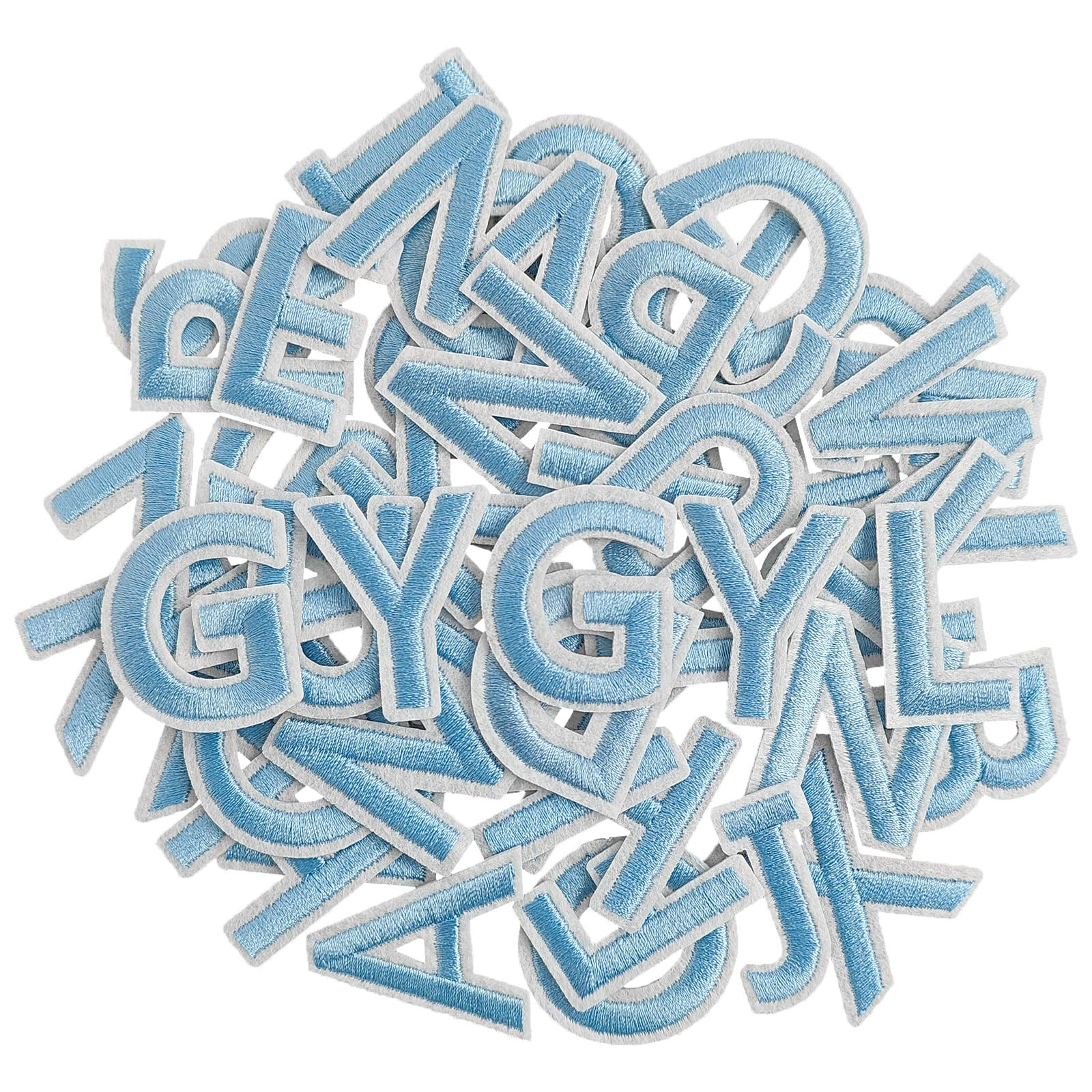 GYGYL 104 Pieces Iron on Letter Patches, Embroidered A-Z Letter Patches for Clothes, Dress, Hat, ... | Amazon (US)