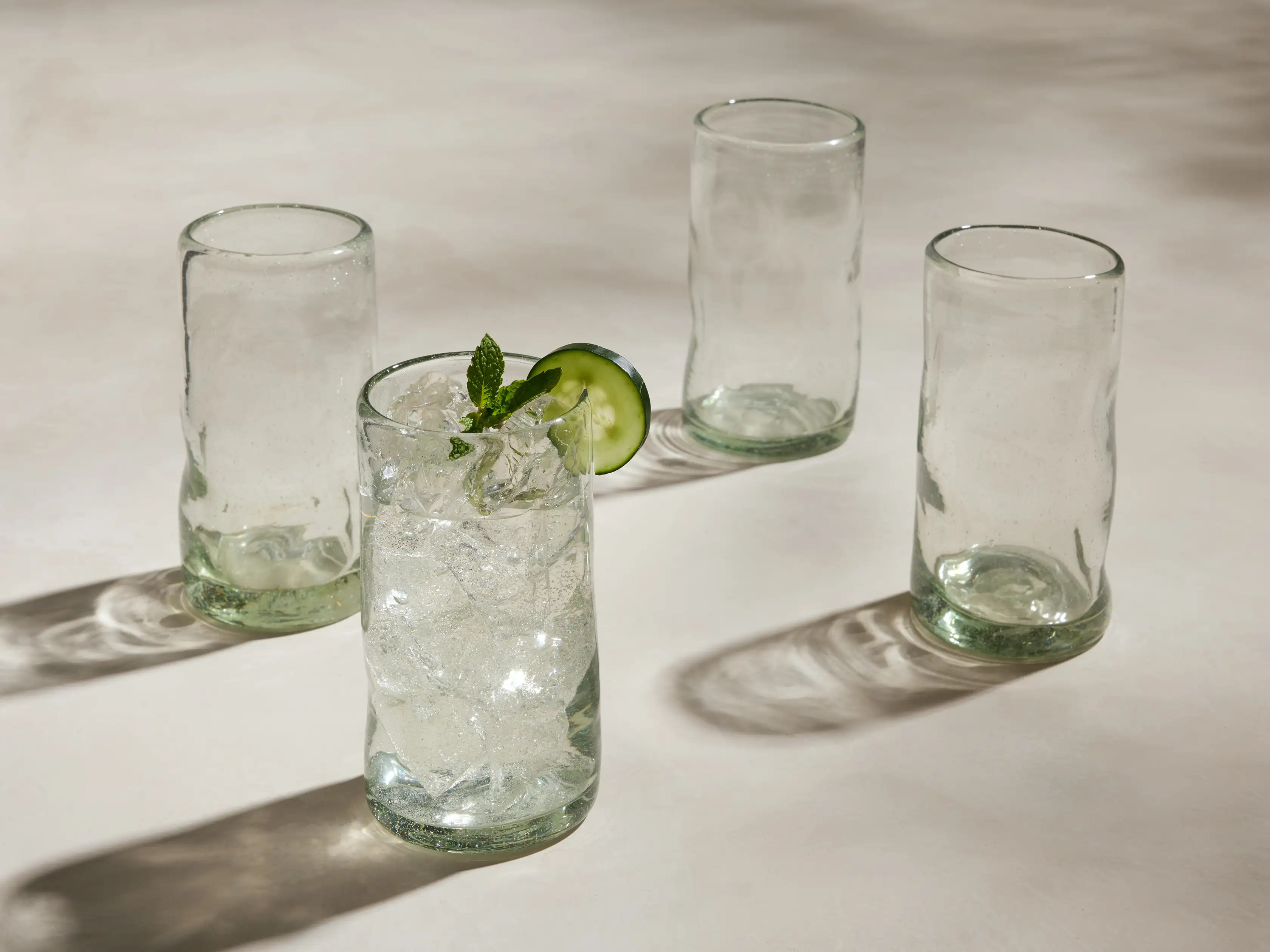 Organic Highball Glasses (Set of 4) | Arhaus