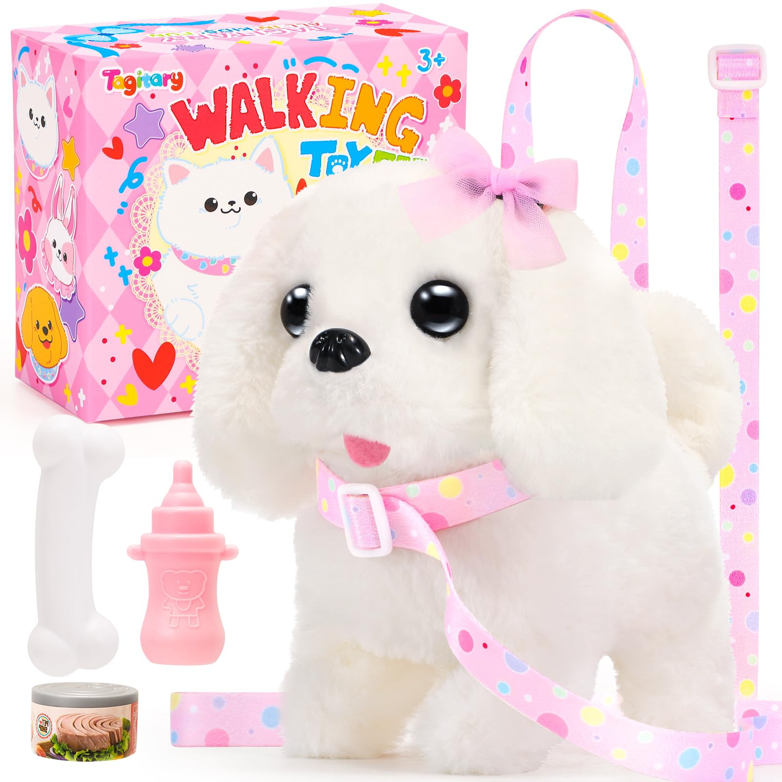 Tagitary Plush Toys Interactive Puppy Toy for Kids,Electronic Toy Dog That Walk and Bark,Tail Wag... | Amazon (US)