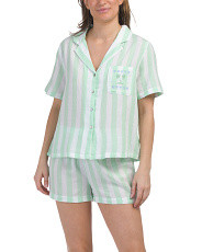 2pc Cabana Stripe Top And Shorts Set | Marshalls