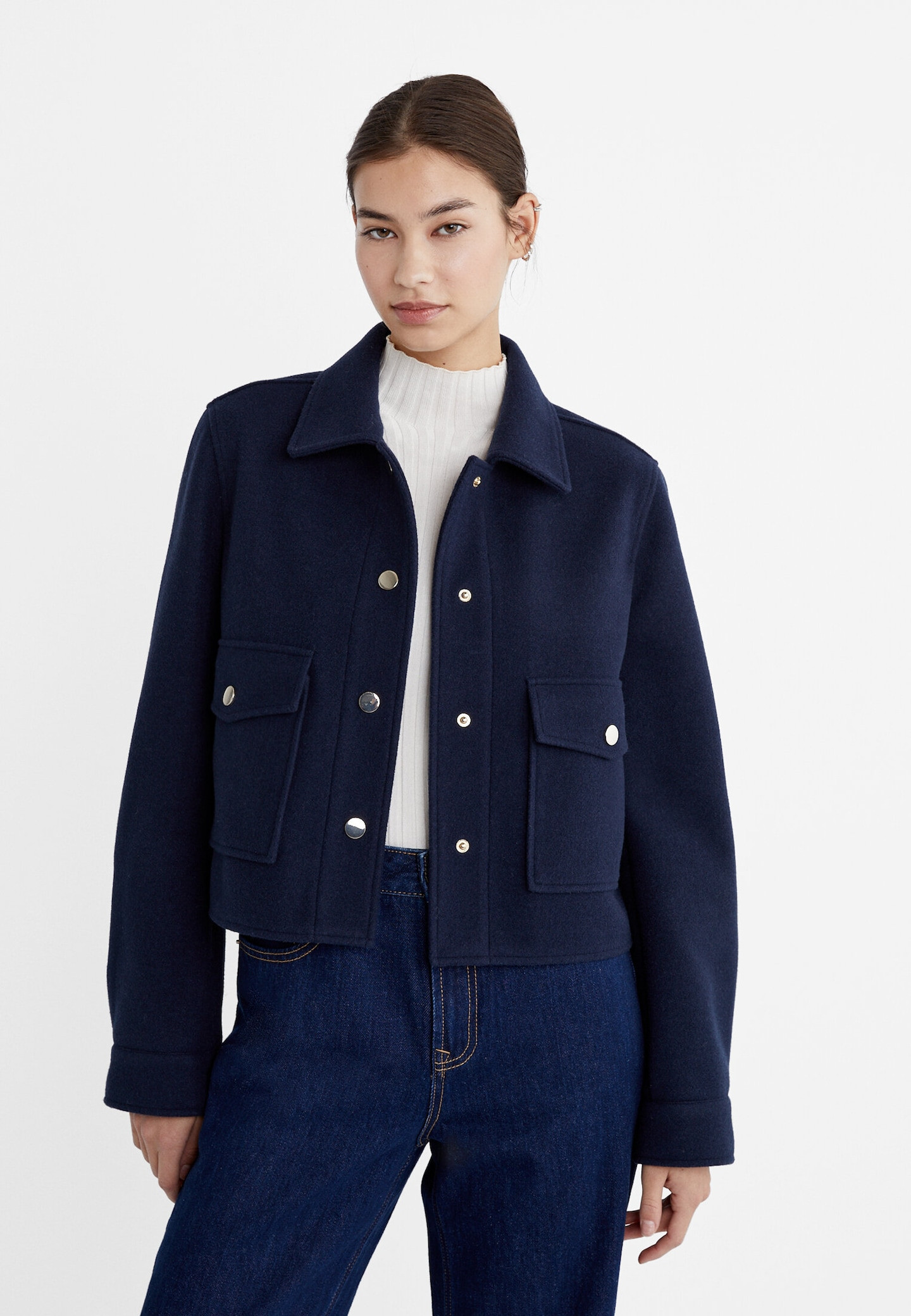 Blouson court doux | Stradivarius (FR)
