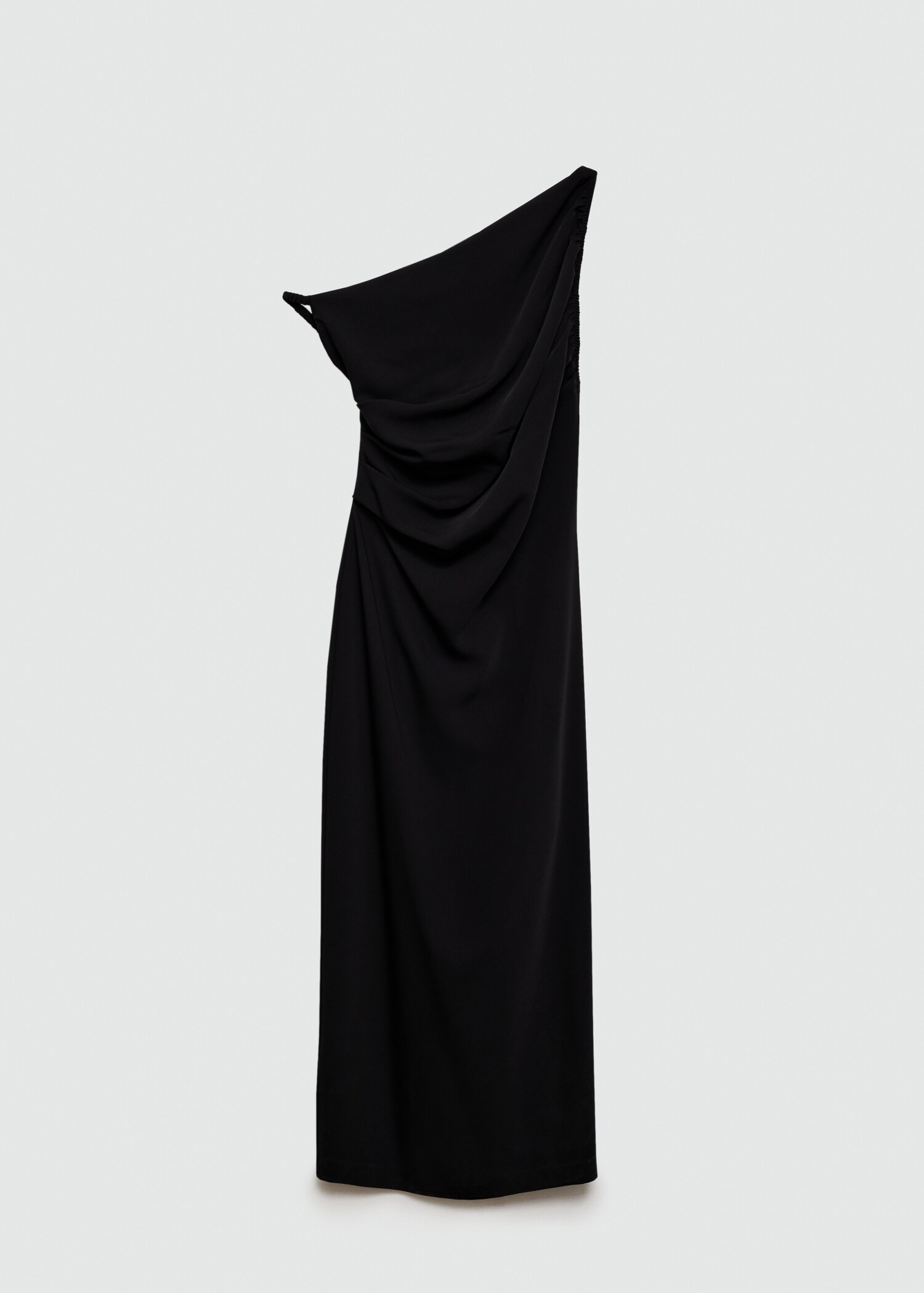 Asymmetric neckline dress - Woman | MANGO USA | MANGO (US)