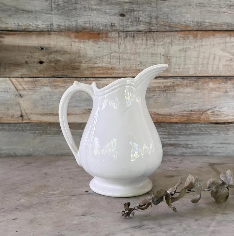 Vintage Ironstone Pitcher, 6.5" Height | Etsy (Global)