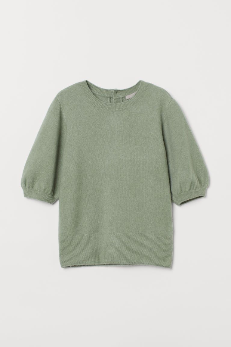 H & M - Fine-knit Top - Green | H&M (US + CA)