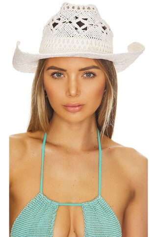 Ruslan Baginskiy Knitted Cowboy Hat in White from Revolve.com | Revolve Clothing (Global)