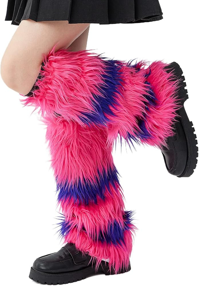 Muineobuka Women Girls Japanese Lolita Leg Warmers Harajuku Gothic Knit Long Socks Winter Goth Bo... | Amazon (US)