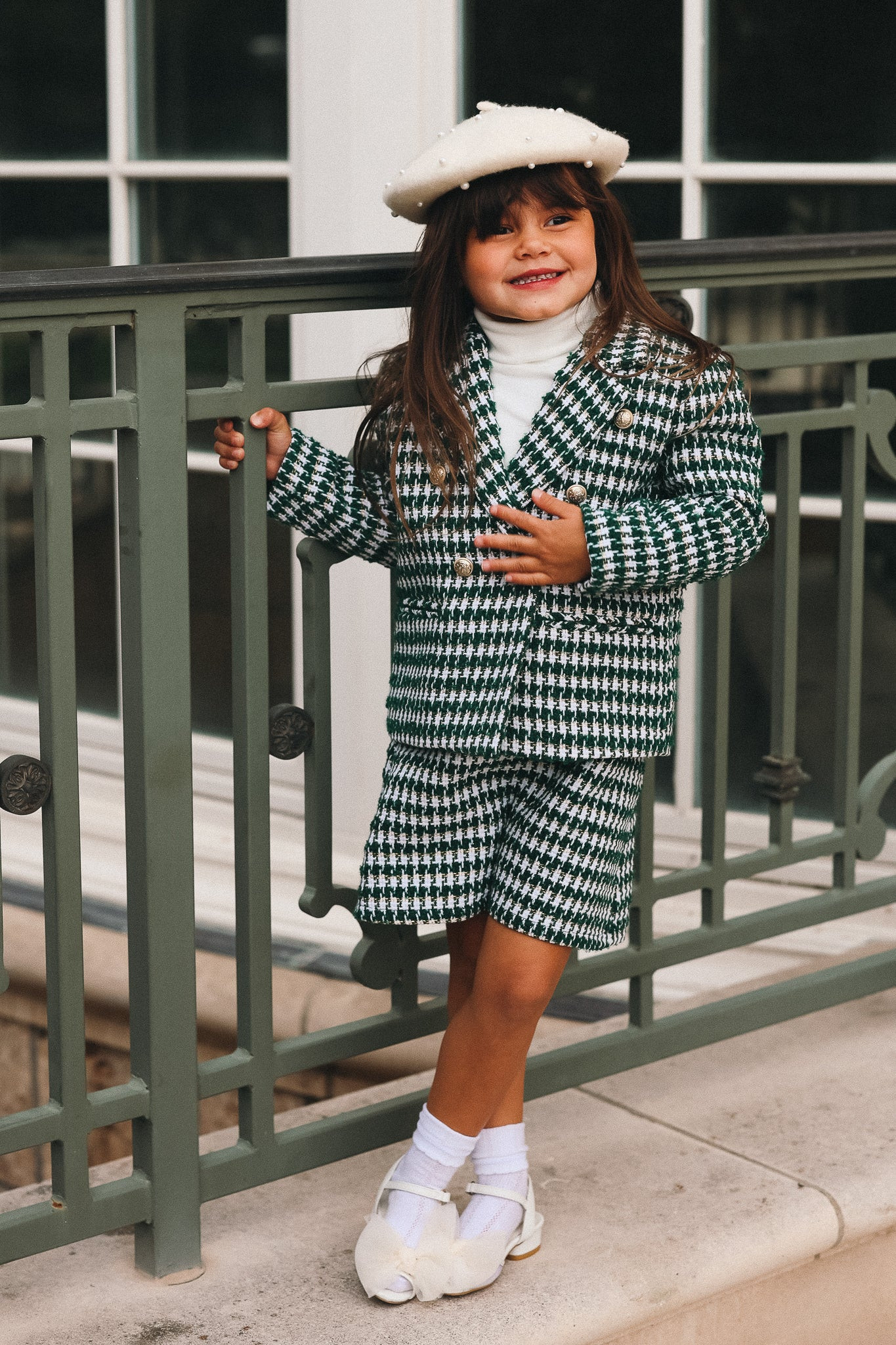 Mini Park Ave Blazer in Green - FINAL SALE | Ivy City Co