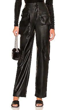 AFRM Sigmund Vegan Leather Pant in Black from Revolve.com | Revolve Clothing (Global)