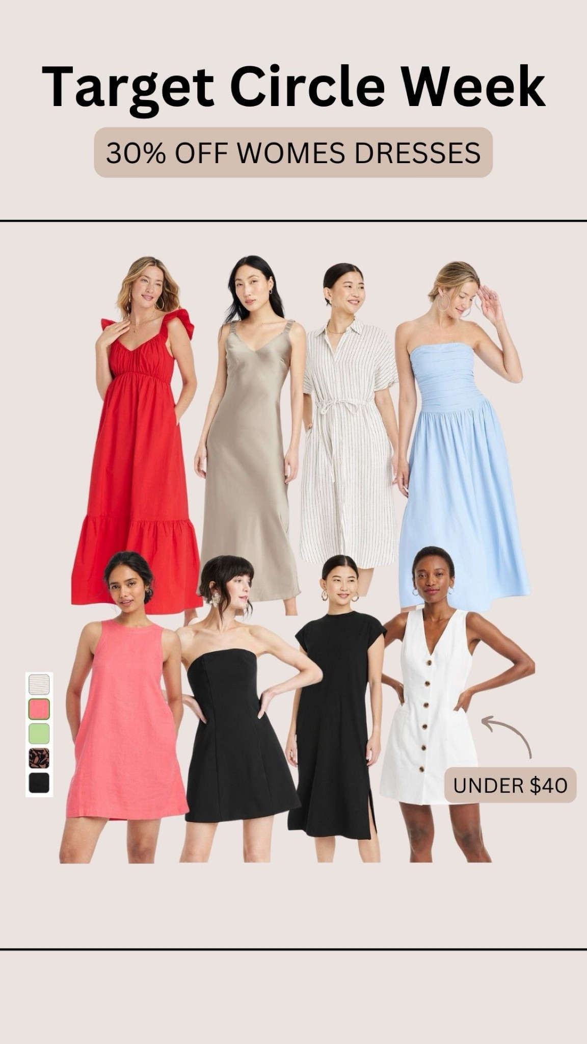 Target circle week sale alert! 30% off women’s dresses! 



#LTKSeasonal #LTKSummerSales #LTKSaleAlert