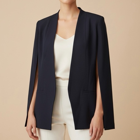KOBI HALPERIN Adrian Cape Blazer In Navy Blue Size M | Poshmark