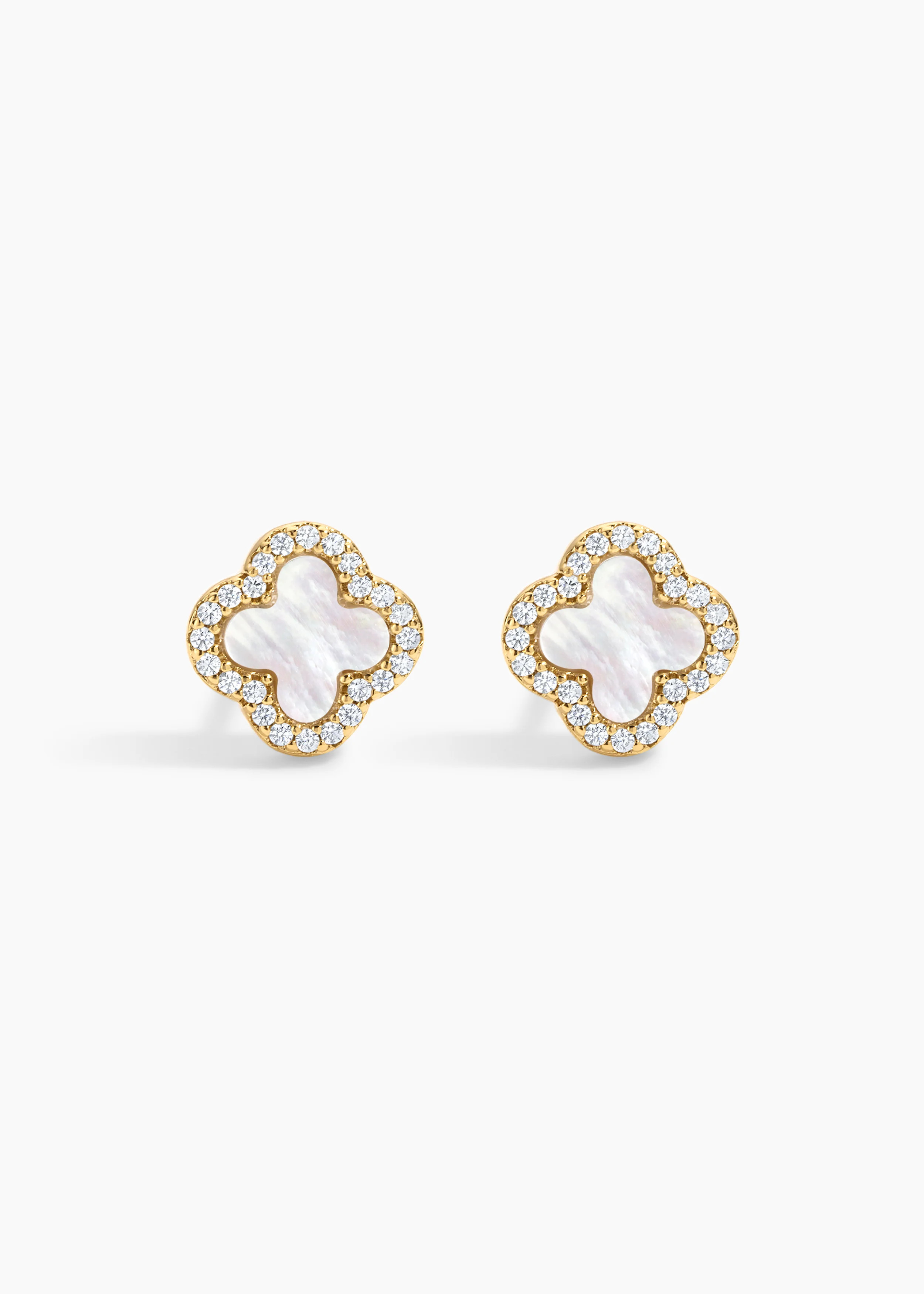 Icon White Studs | Electric Picks Jewelry