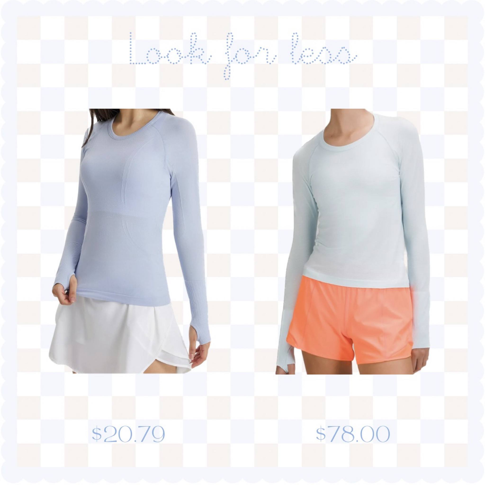 Lululemon long sleeve and Amazon dupe 

#LTKFitness #LTKunder100 #LTKunder50