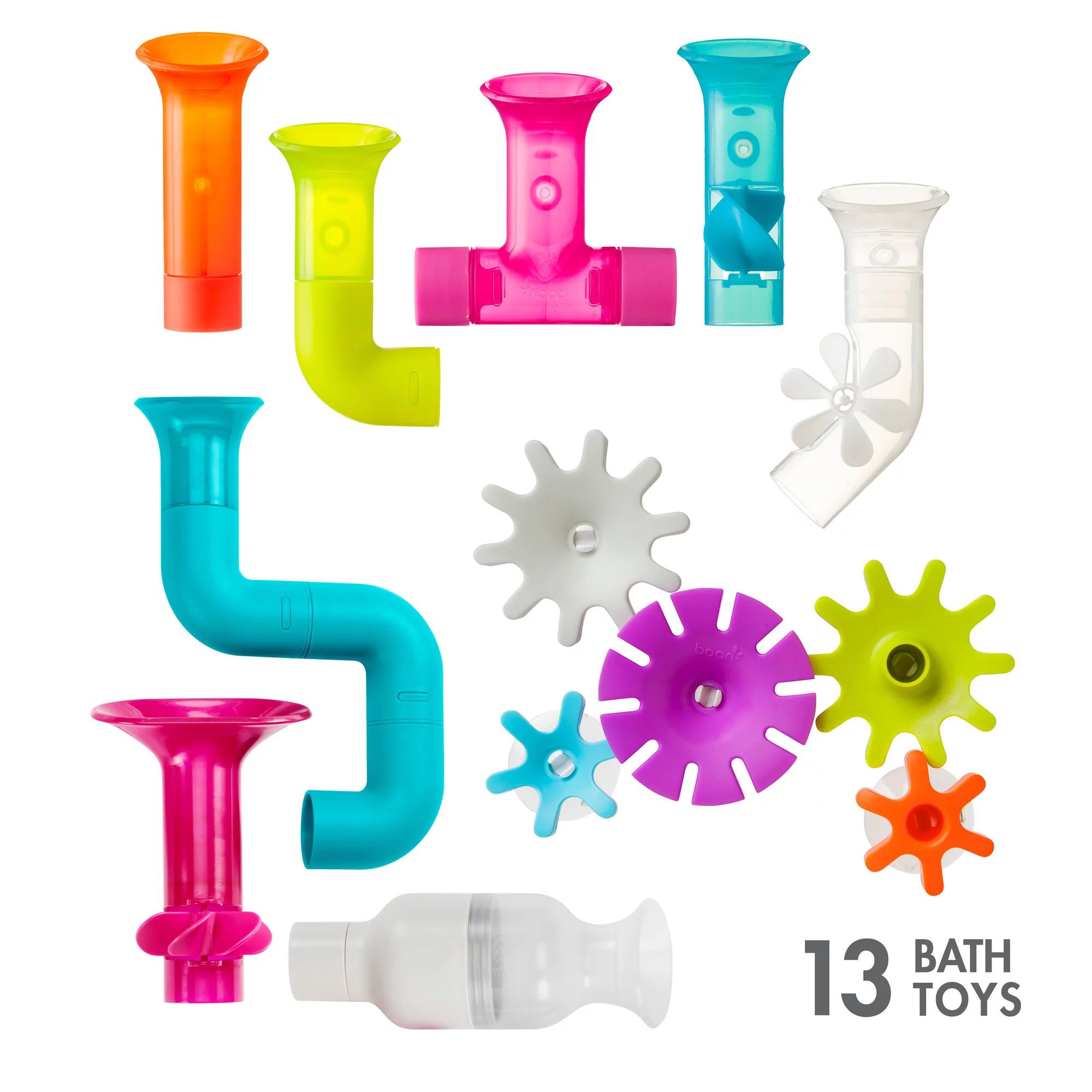 Boon Building Bath Toy Bundle Gift Set with Pipes, Cogs and Tubes, 13 Piece Set | Walmart (US)