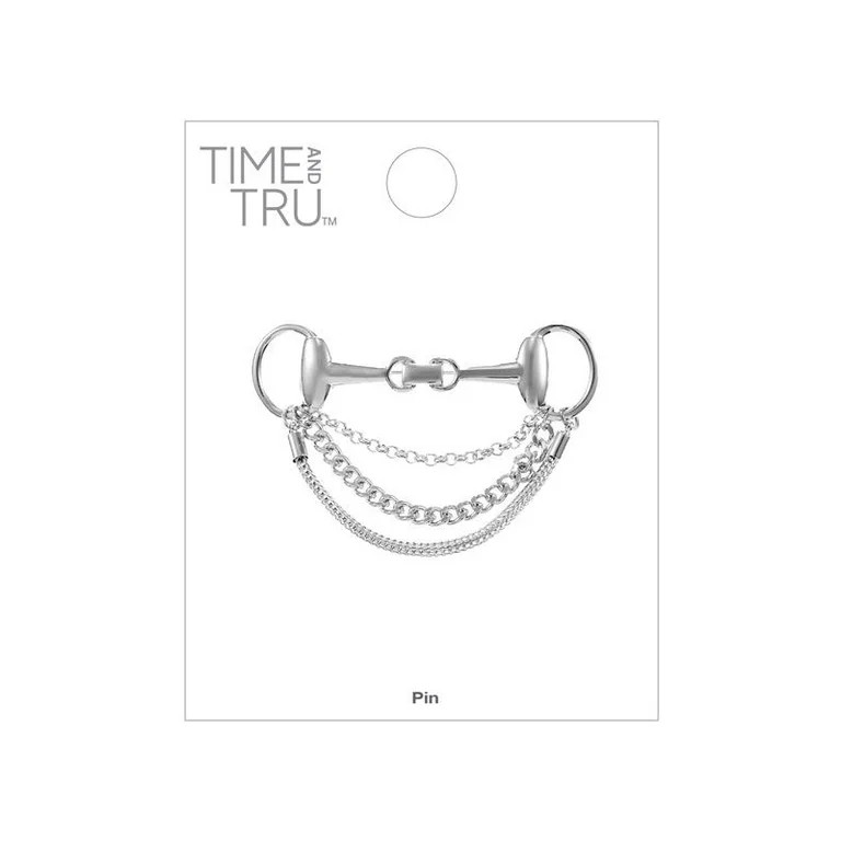Time and Tru Silvertone Horse Bit Brooch, 1 Piece | Walmart (US)