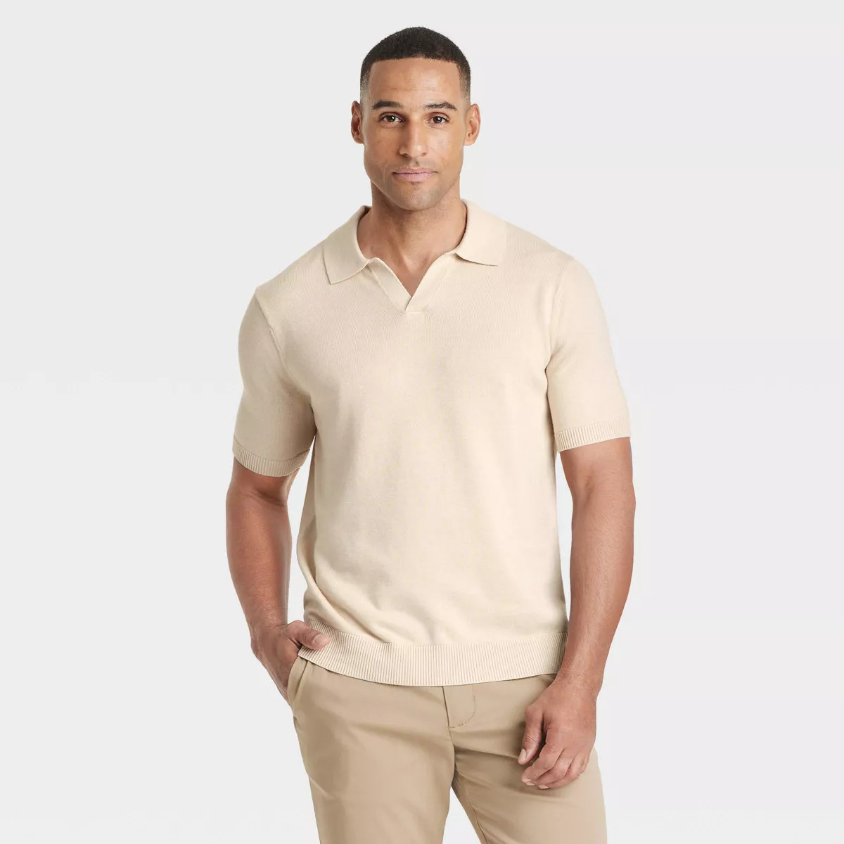 Men's Short Sleeve Johnny Collar Sweater - Goodfellow & Co™ Green XL | Target