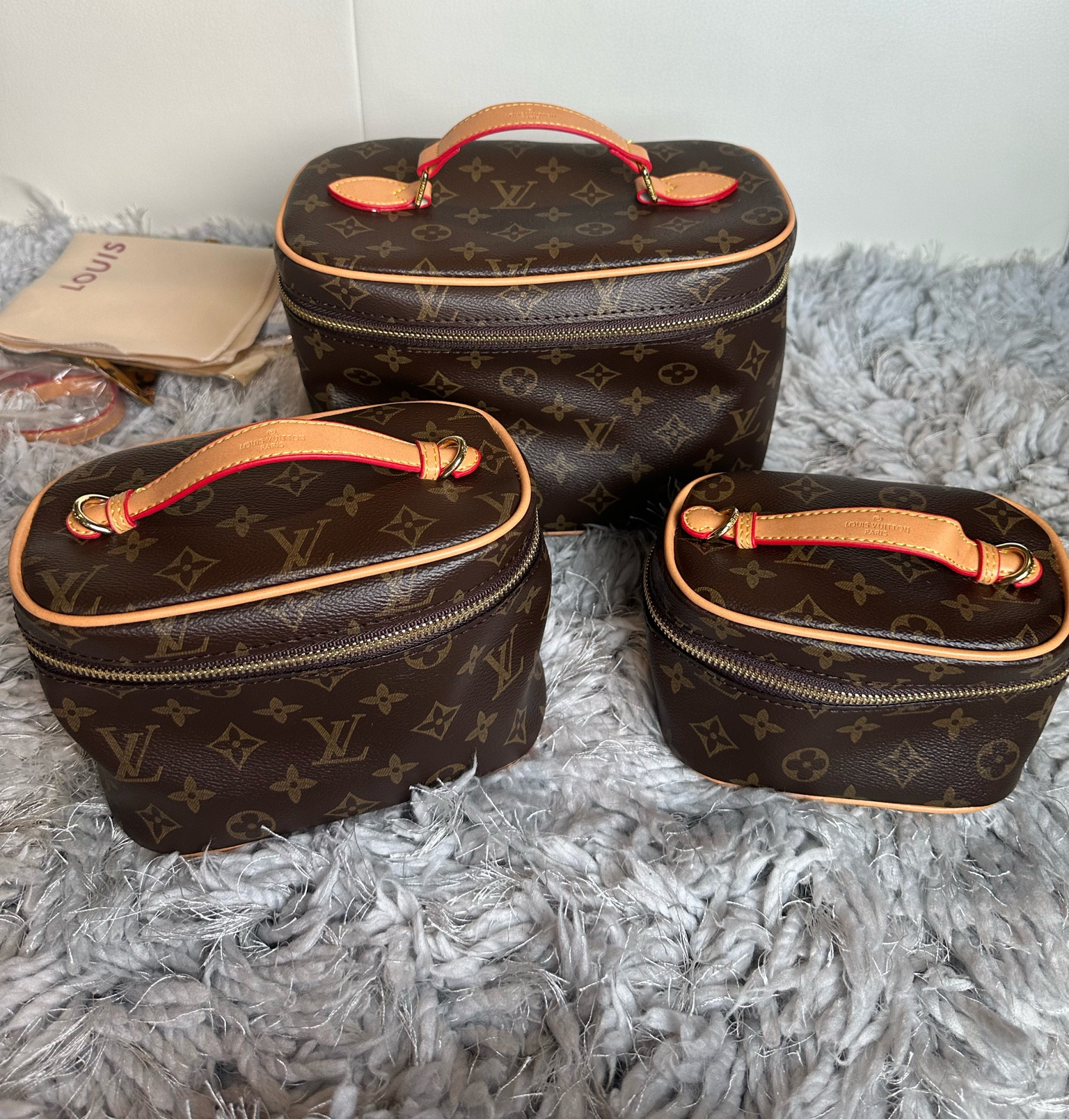 Make up bags!! The quality on these are CRAZY good. They even come with a strap, scarf, dust bag & papers! The biggest one is under $40 & then the prices go down from there😇

#LTKItBag #LTKFindsUnder100