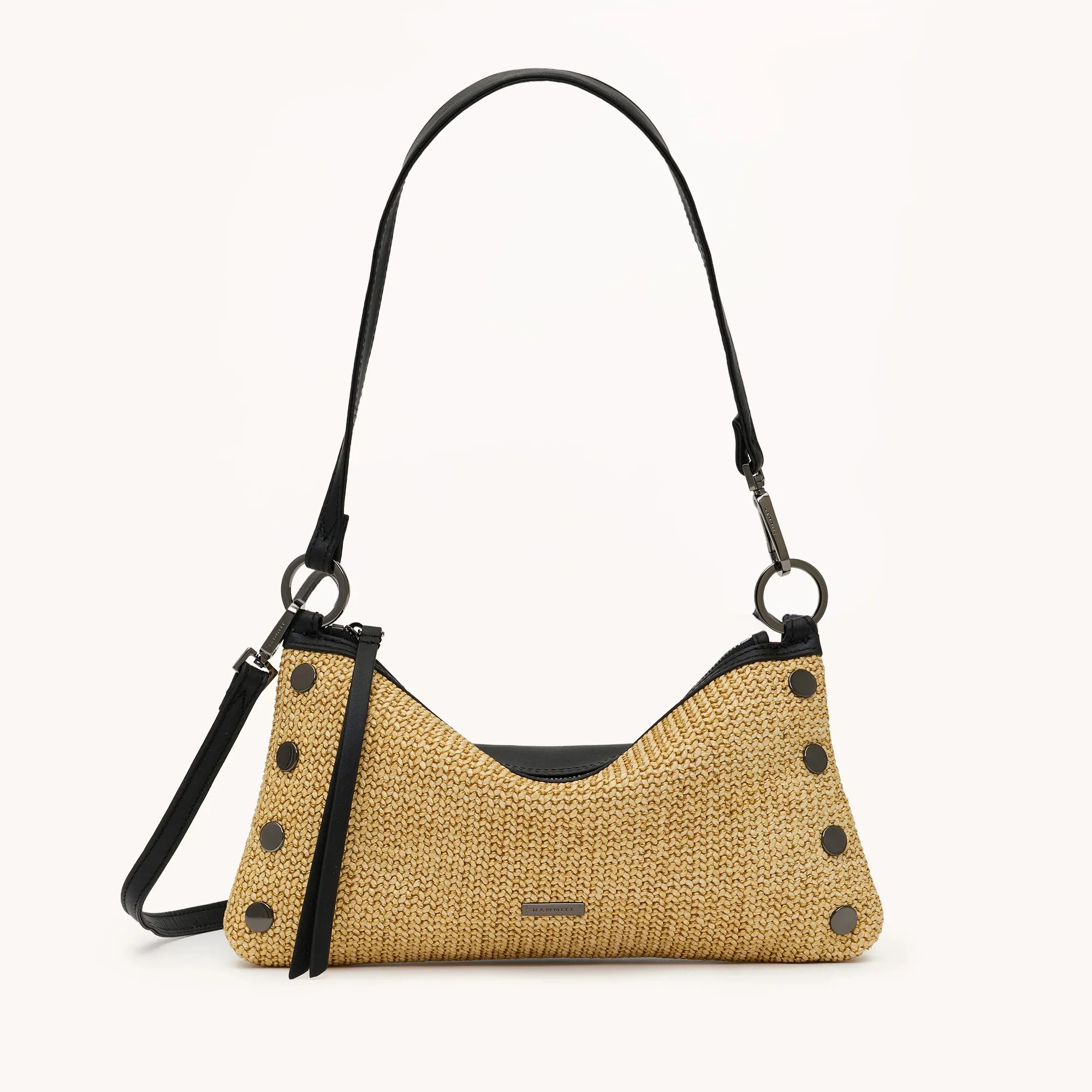 Kyle | Noir Smooth Raffia/Gunmetal 840220524821 | Hammitt (US)