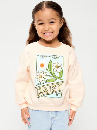 Crew-Neck Graphic Sweatshirt for Toddler Girls | Old Navy (US)