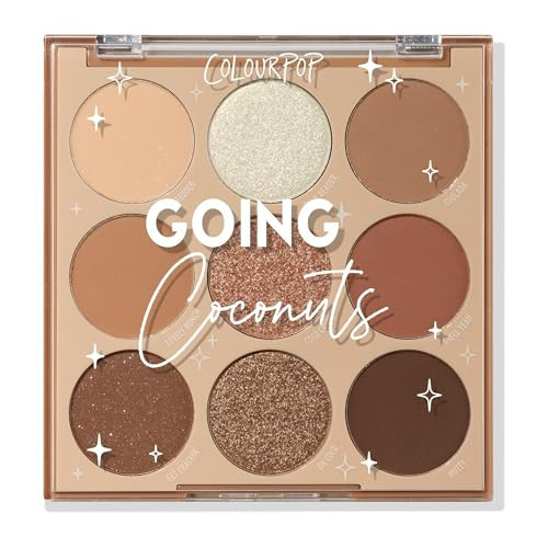 ColourPop Going Coconuts Eyeshadow Palette - Cool-Toned Neutral Eyeshadow Palette with Ultra-Velvety and Silky Finishes - High-Pigment Eye Makeup with a Long-Wearing Formula (0.3 oz) | Amazon (US)