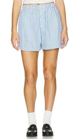 The Boxer Short in Light Sky Studio Stripe | Revolve Clothing (Global)